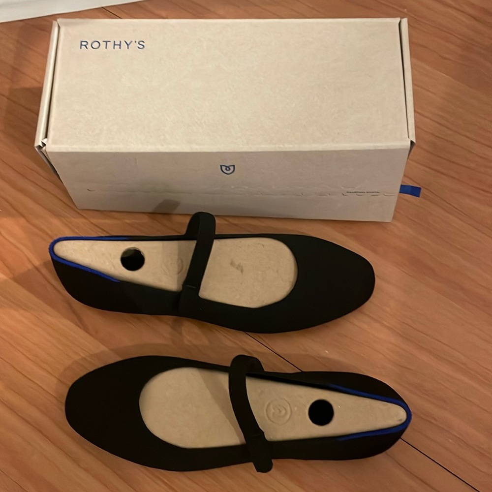 Rothy black square toe Mary Jane in size 7
